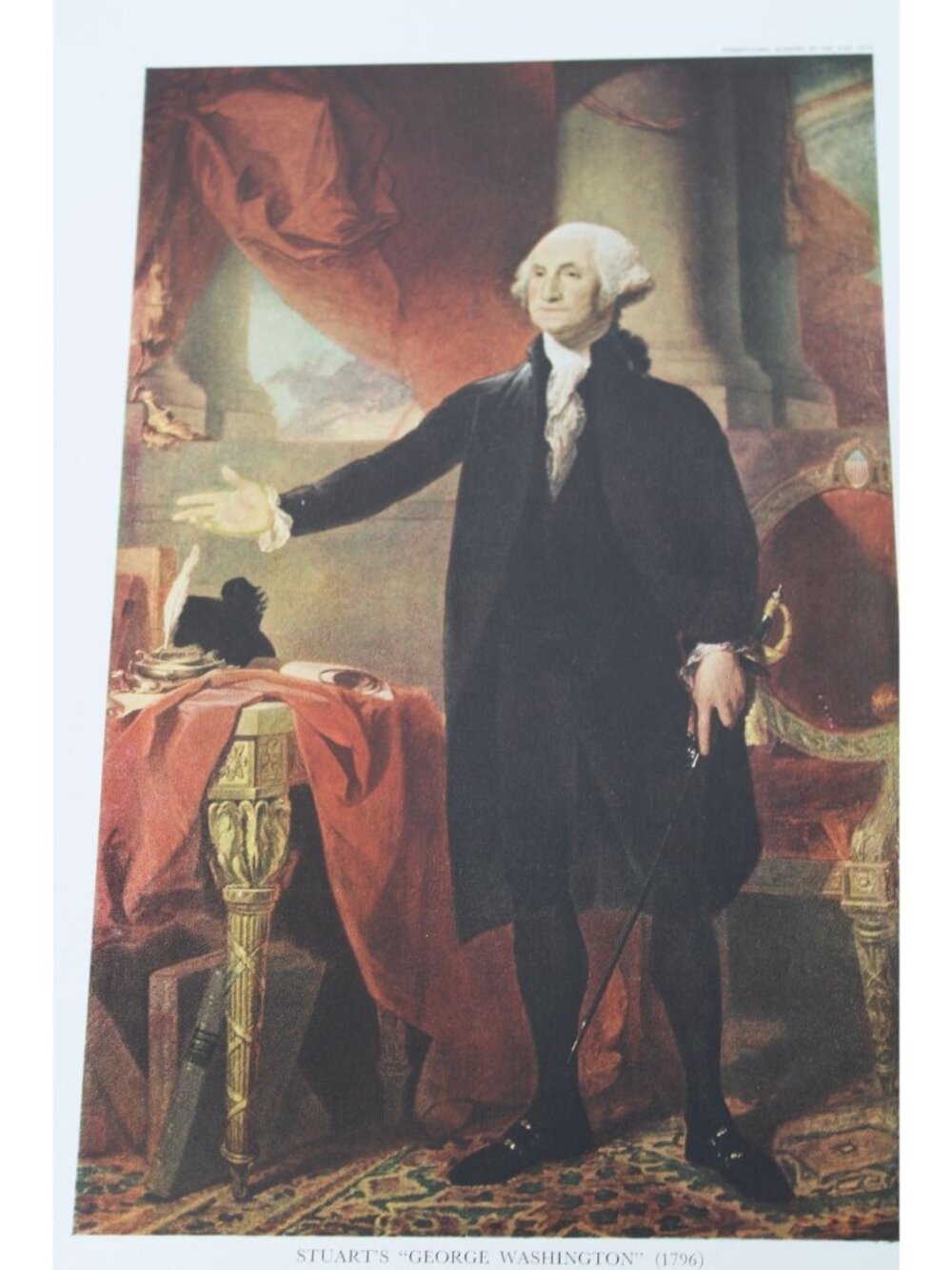 Gilbert Stuart Print George Washington Vintage 94701